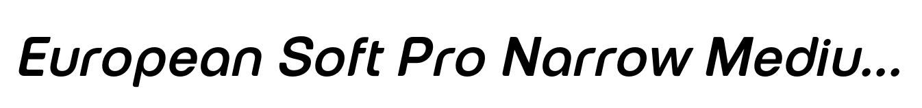 European Soft Pro Narrow Medium Italic image